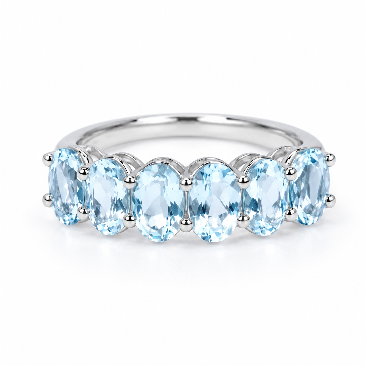 Aquamarine Diamond Ring